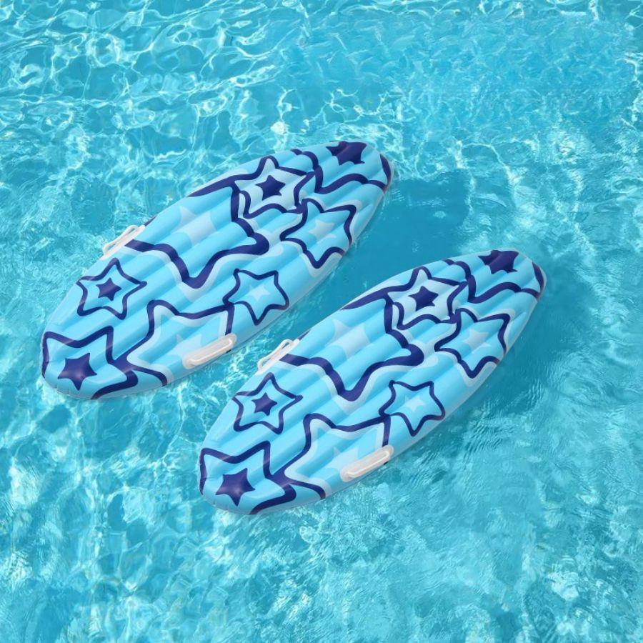 Inflatable Bodyboard Kids Pool Floating Mat Surfboard Water Toy With Handles for Kids Beach Vacation