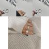 Unique Eyecatching And Open Double Ring In 925 Silver With Fashionable Gradient Design Women For