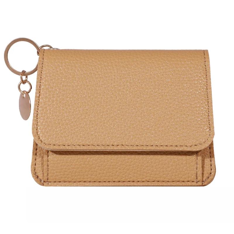 Nye Søte Lommebøker for Kvinner Små Lås Jente Kredittkortholder for PU Lær Myntpung Dame Lommebok Korte Lommebøker for Kvinner