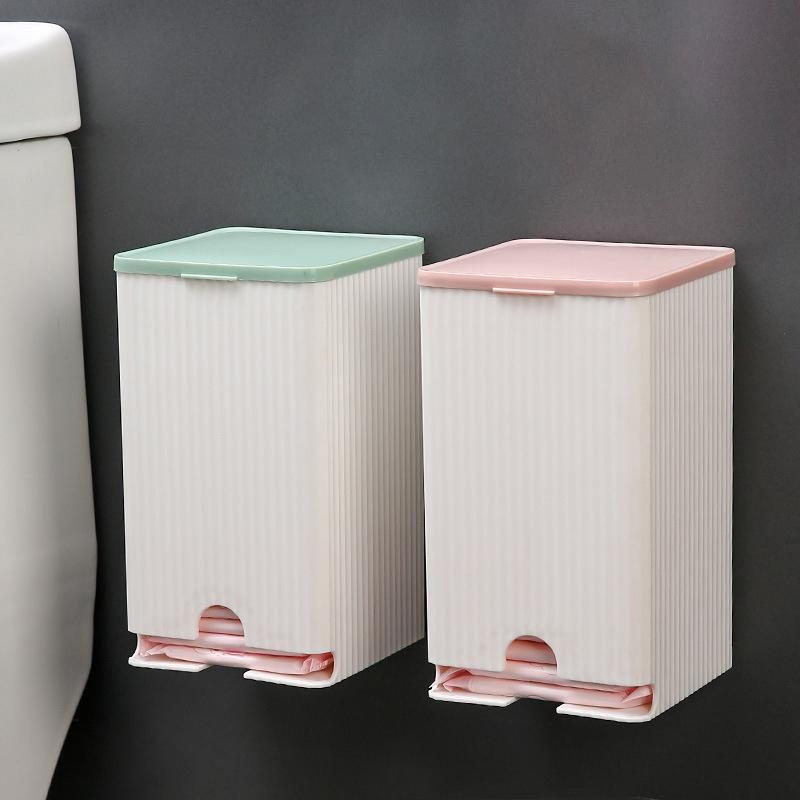 Wall-Mounted Sanitary Napkin Storage Box Dust-Proof Tissue Paper And Cotton Swab Storage Box Bathroom Organizer Accessories