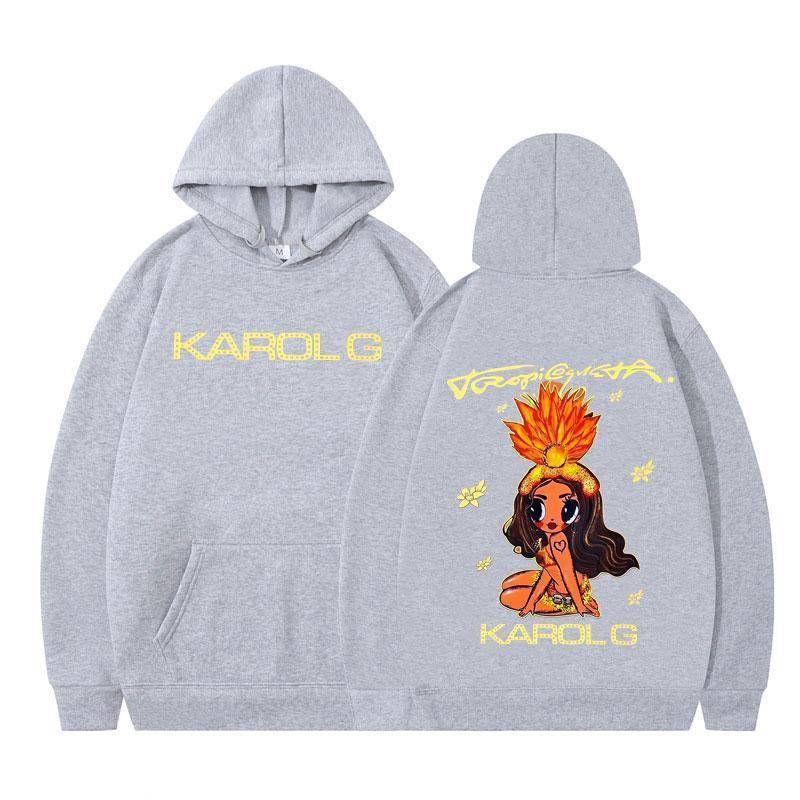 Karol G Tropicoqueta 2025 Hot Sale Album Hoodie Men's Women Fashion Sweatshirts Autumn Winter Long Sleeves Casual Tracksuit Tops