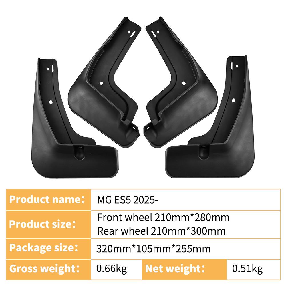 

Car Mudflaps for MG S5 MGS5 EV ES34 2025~2027 Mud Flaps Splash Guards Cover Mudguards Front Rear Wheel Fender Part Accessories