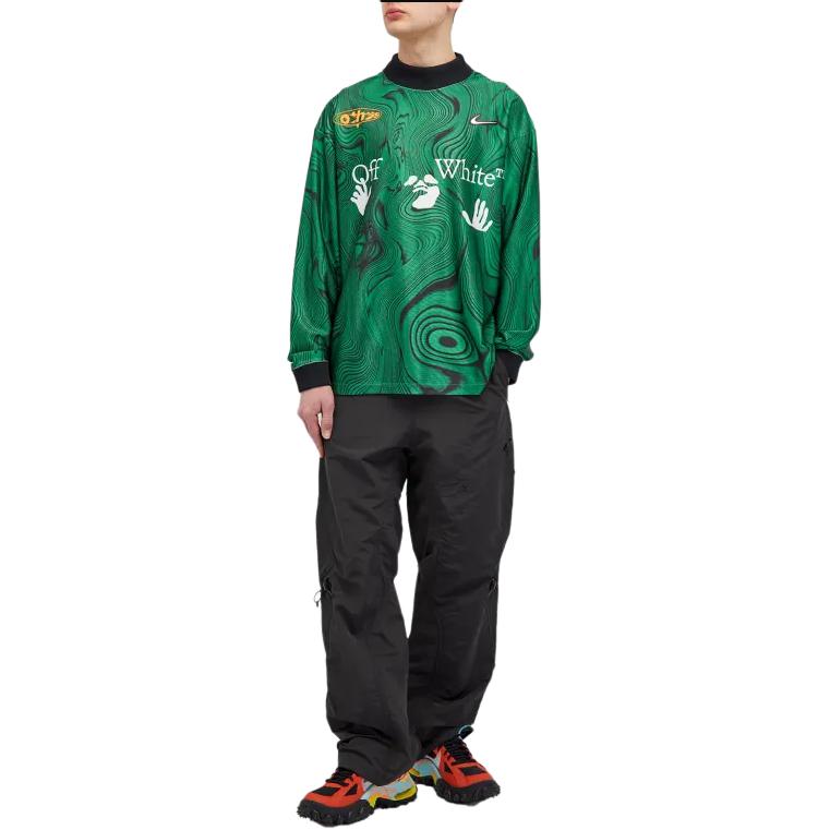 Nike X Off-White Allover Print Jersey Kelly Green Unisex Streetwear FQ0997-389