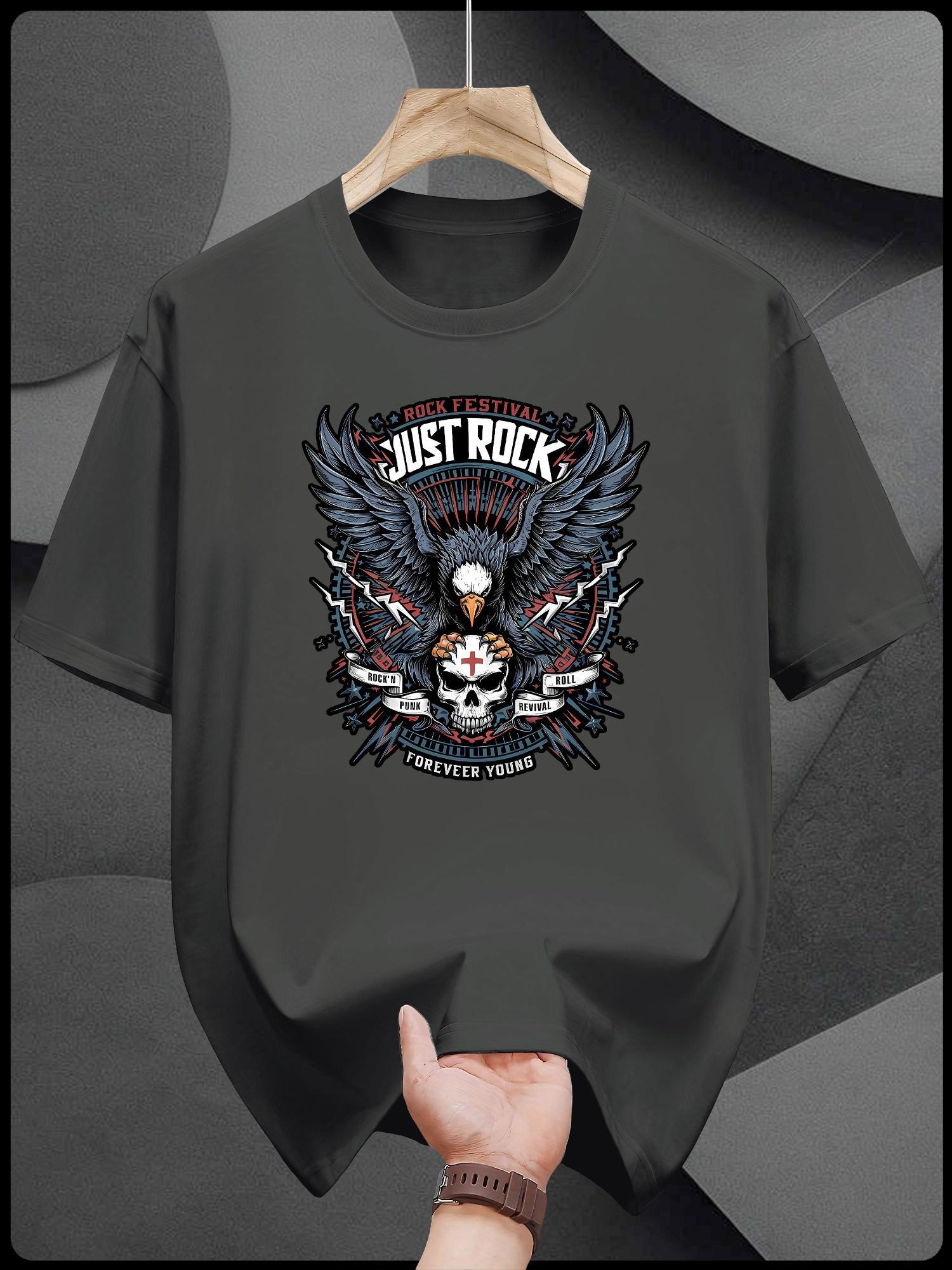 Casual Graphic T-shirt -Cotton L