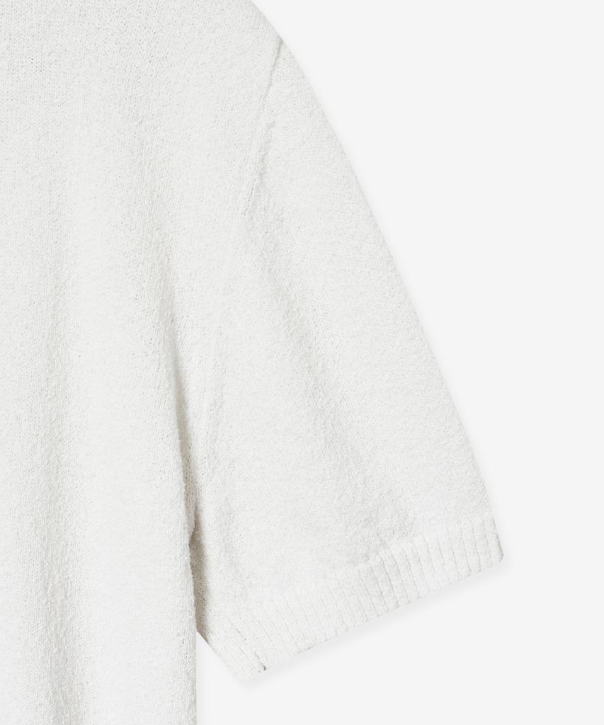VTWO Cool Washable Boucle Collar Knit (Ivory)