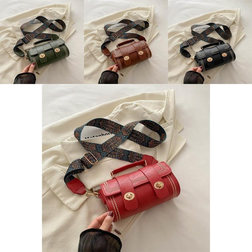 Trendy Retro Shoulder Bag For Women 2024 New Stylish Pu Leather Square Handbag