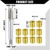 Outer Universal Spark Plug Thread Repair Tools Set with M12x1.25 Inner Thread Inser and M14x1.25 Tap/Engine Repair Tools/Durable/Gold Tone
