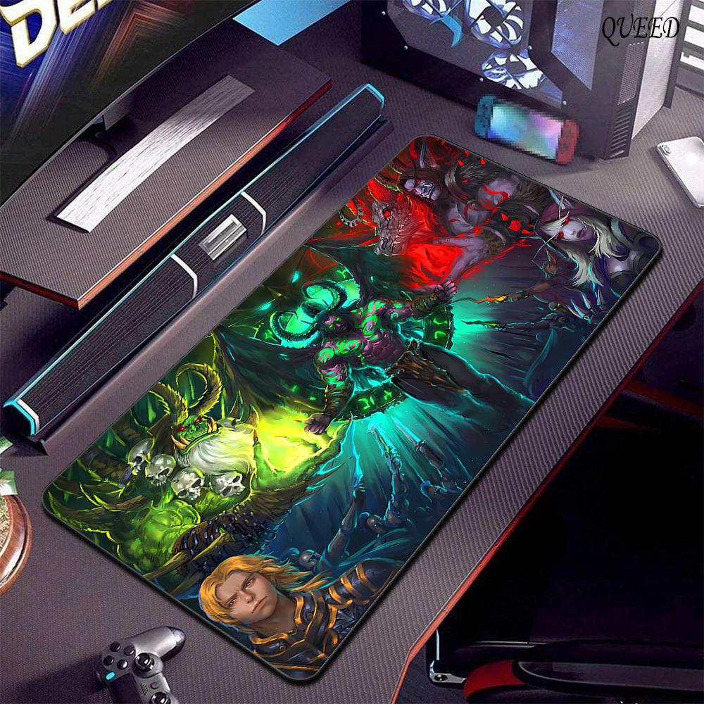 Large Gaming World of Warcraf Mouse Pad Office Computer Keyboard Mousepad PC Gamer Mouse Mat Laptop Mat Non-slip Rubber Deskmat