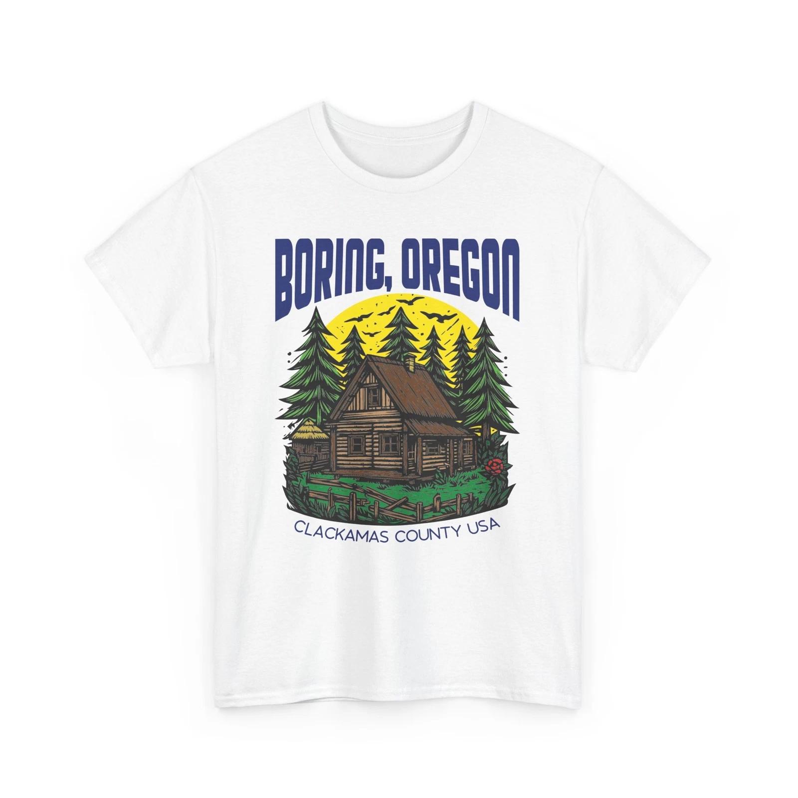 Boring, Oregon - Funny Retro Souvenir Graphic Gildan Cotton Tee XL