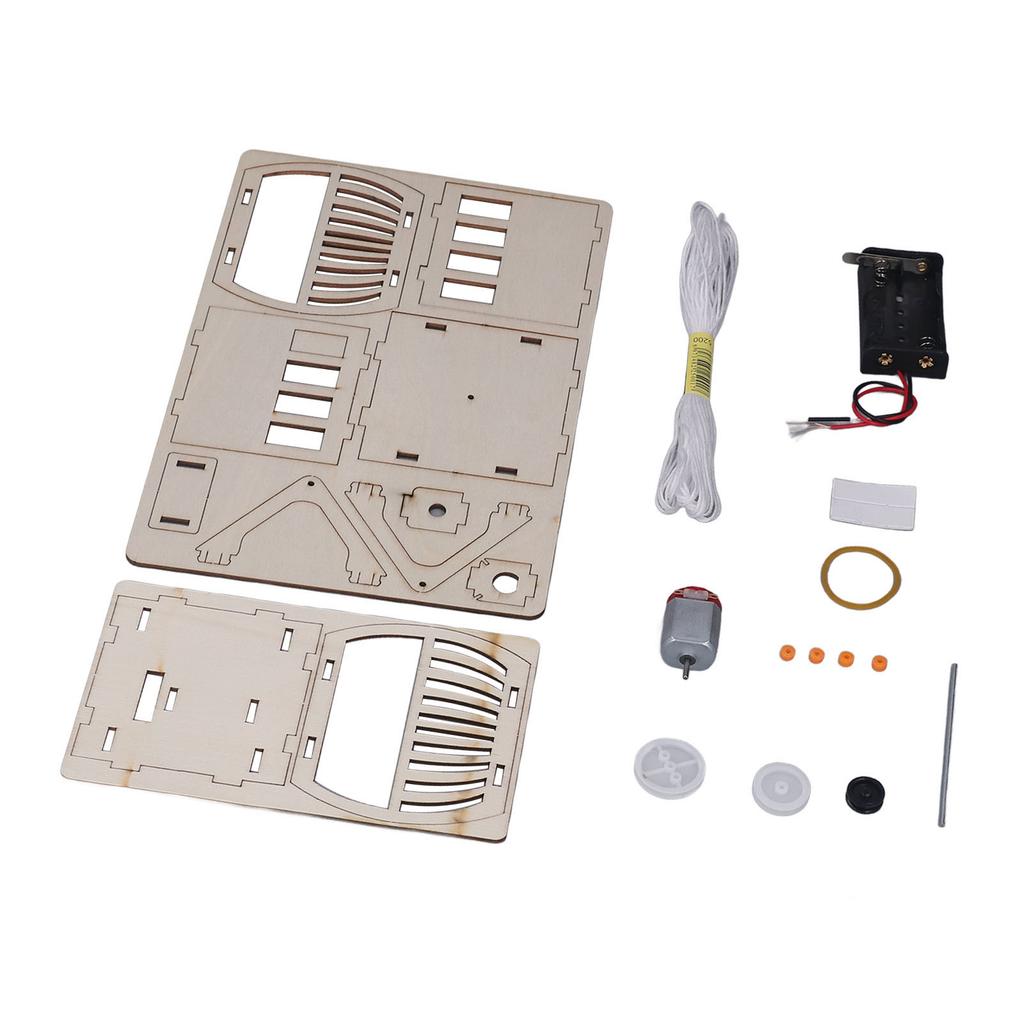 DIY Wooden Sightseeing Cable Car Wooden Science Experiment Toy Kit for Kids Christmas Birthday