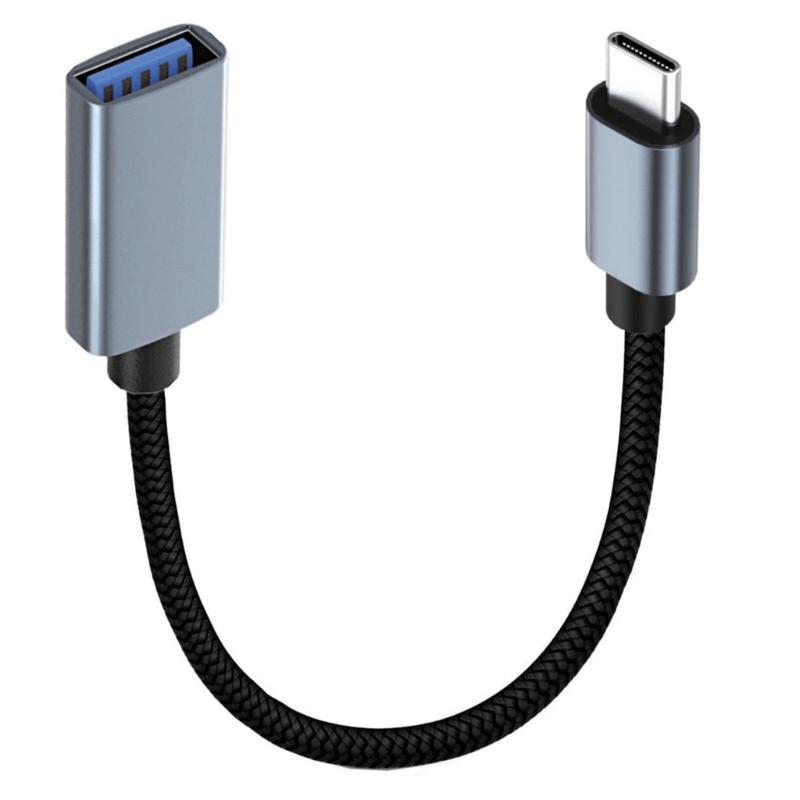 USB C to USB Adapter 3.0 Female OTG Cable, Nylon Braided Fast Charging and Data Sync for Gaming and Office Use Drop Shipping