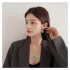 Copper, Water Drop Earring Set, Beautiful Jade Flawless Necklace, Zircon Jade Pendant.