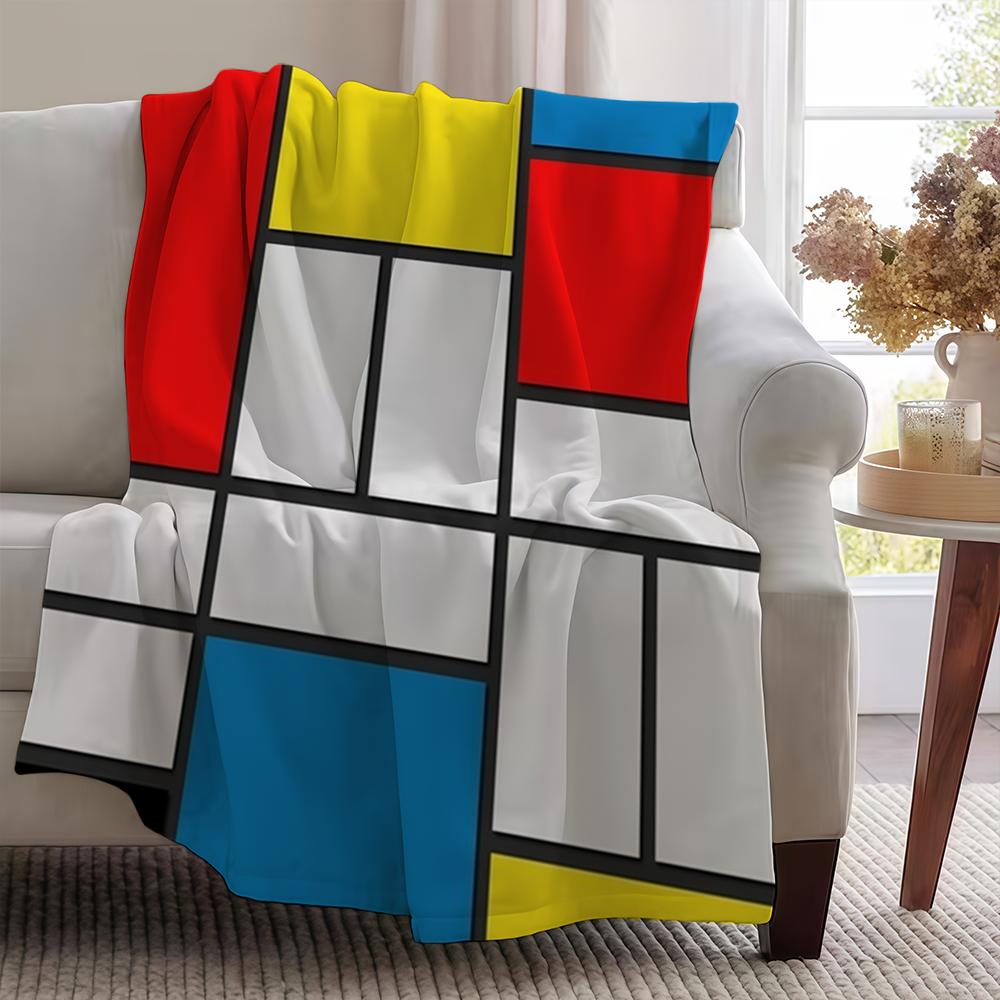 Decke Überwurf Super Piet Gemütlich Plüsch Wohnzimmer Sofa Mondrian Couch Kindliche Geburtstagsgeschenke