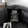 MMorbid AngelL Band Cushion Cover Natural Linen Organic Fabric DoubleSided Printing Sofa Home Decor Gift Pillow Case