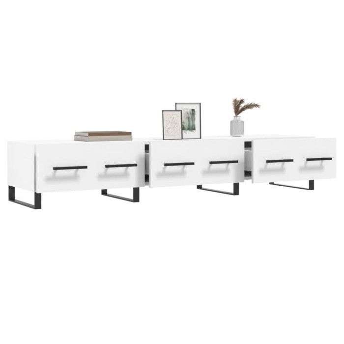 VidaXL Meuble TV blanc 150x36x30 cm bois d'ingénierie 829172