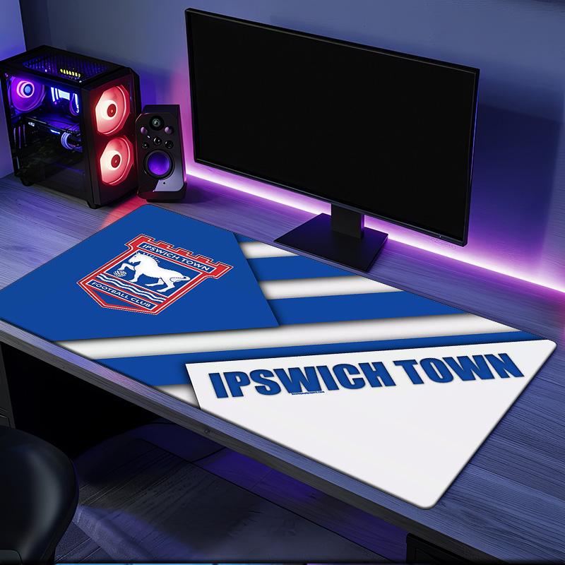 Tappetino per mouse con stemma dell'Ipswich Town Football Club, base in gomma, tappetino da scrivania per esports, tappetino per mouse per giocatori e uso in ufficio, scrivania da gioco, tappetino facile da pulire
