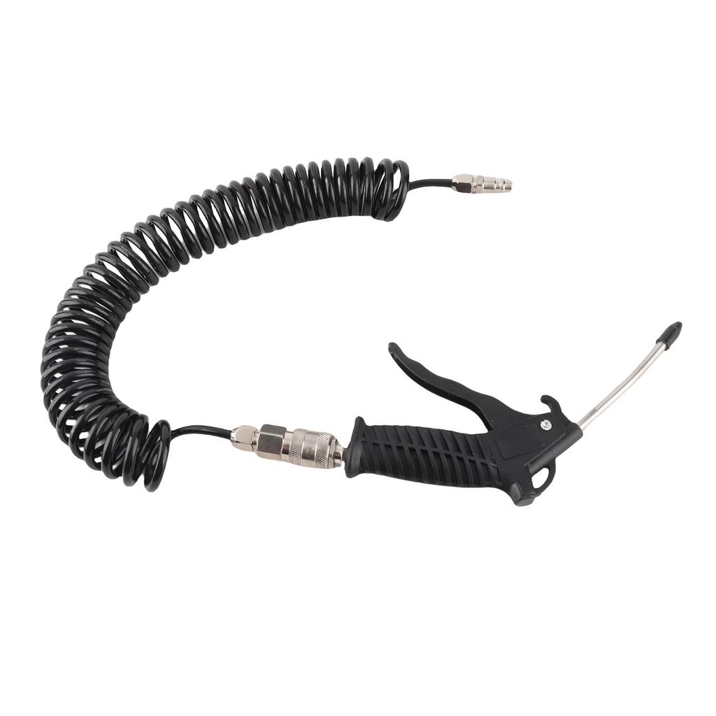 Black Air Duster Gun Pneumatic Wind Blowing Kit Set with Small EU Connector PU Hose