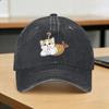 Sharks and kittens Baseball Cap Sun  Outdoor Gym SunProof Washed Trucker Hat FeUnisex Unisex Casual Print Snapback Cap
