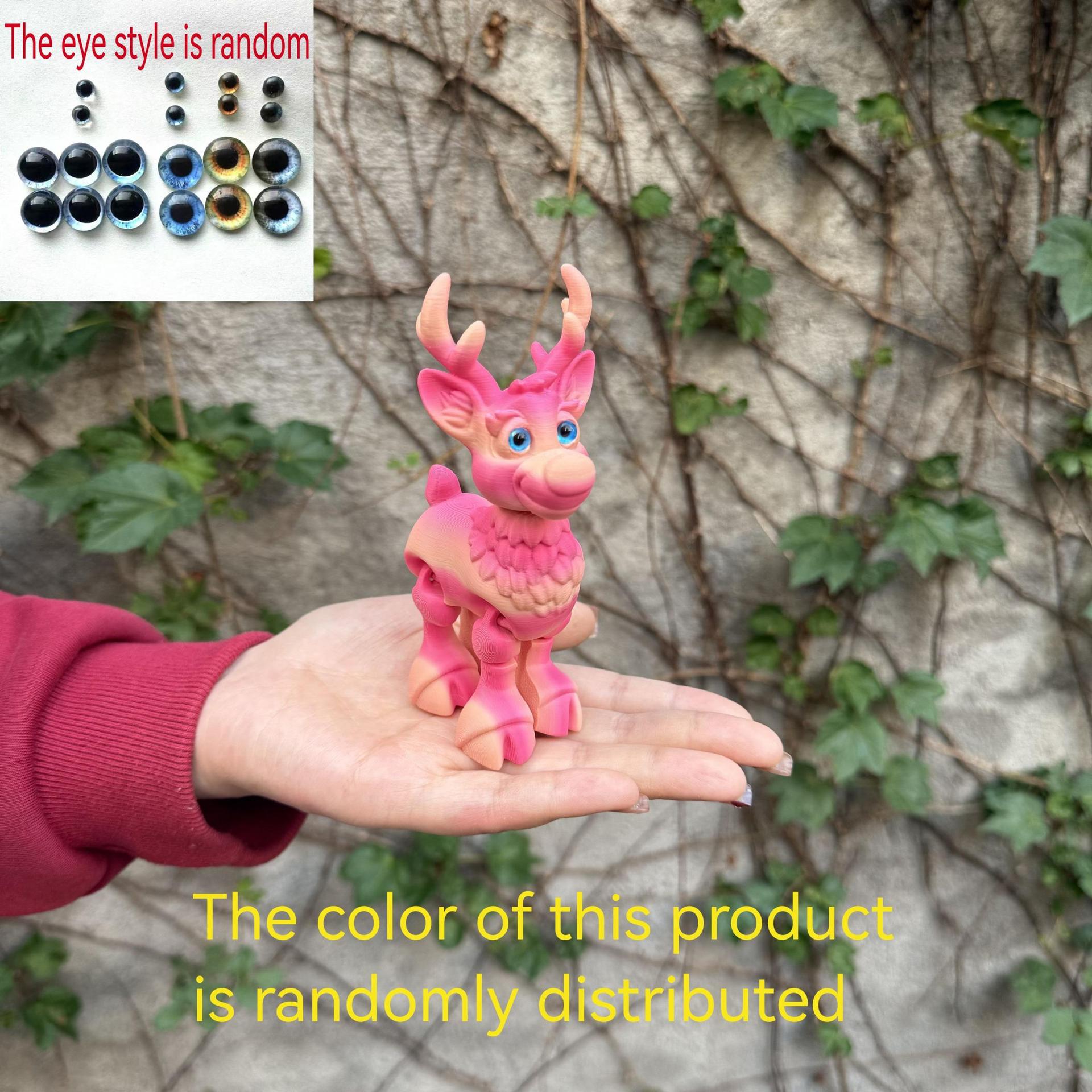 

Latest Forest Small Reindeer Model Decorations Crafts 3D Printing Moose Simulation Animal Ornaments Desktop Ornament Kids Toys