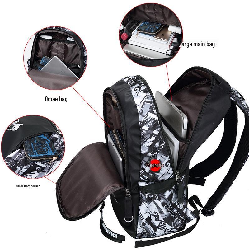 Universal Lightweight Large Capacity Backpack: Wear-resistant, Multifunctional, Load-reducing Travel & Student Schoolbag.