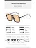 Damebriller uten sminke Stor blush-brille - Trendy slankende anti-UV solbriller for influensere.