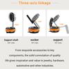 Vacuum Magnetic Car Phone Holder with Wireless Car Charger 360 Rotation Foldable Design Strong Magnetic Absorption Phone Holder