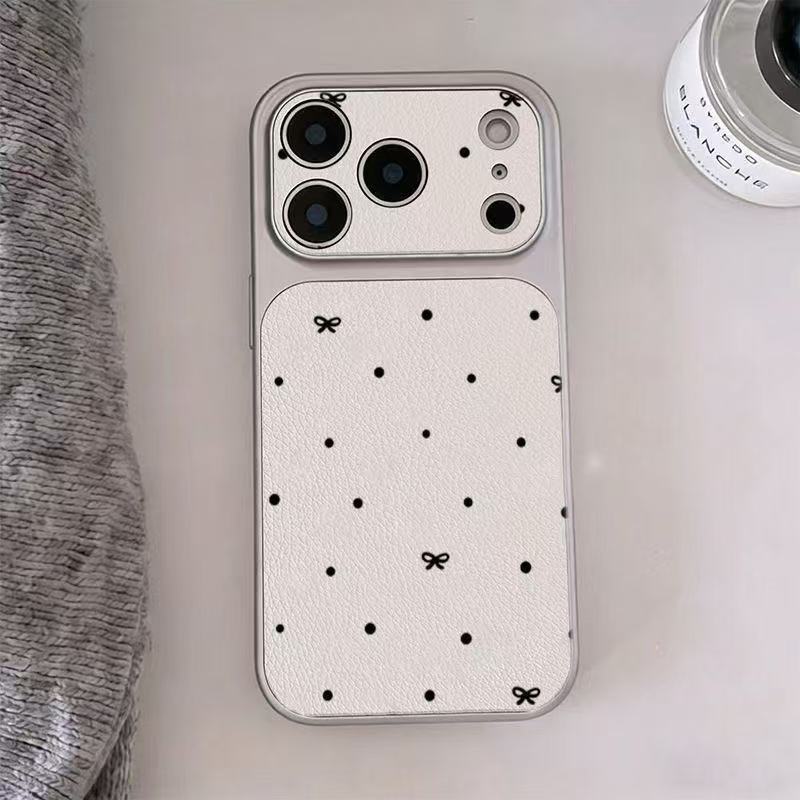 Second change is suitable for 17promax mobile phone case 16pro new 15 leather 14 large windows 13 women 12pro