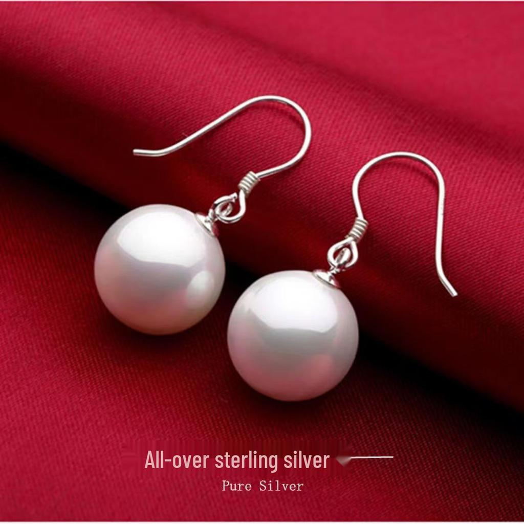 Orecchini a goccia perla lucida da donna: Stile Semplice, Elegante, Versatile e di Alta Gamma – Collezione 2025.