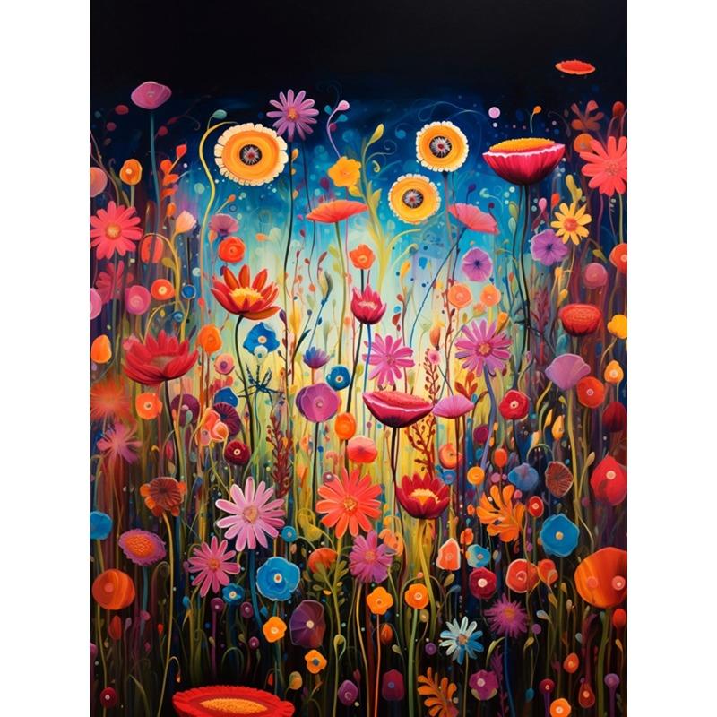 Abstract Flower Canvas Painting Modern Floral Prints Poster Wall Art Picture for Living Room Home Bedroom Decor Classroom Cuadro