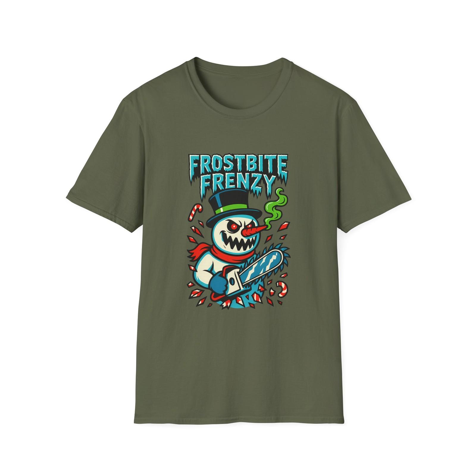 Unisex Softstyle T-Shirt Mens Womens Tees Top Sinister Snowman Peppermint Explosion Funny Christmas M