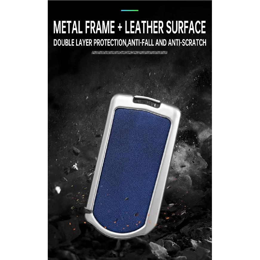 SANRILY PU Leather+Zinc Alloy 3/4 Button Remote Flip Key Fob Cover Compatible with Mazda 5 2 3 6 CX-7 CX-9 RX-8 Keyless Key Holder with Keychain