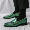 Luxury Designer Special Green Purple Black Monk Strap Shoes for Men Formal Wedding Prom Dress Shoes Men Homecoming