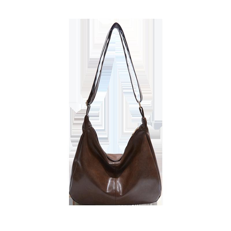 Dumpling Retro Crossbody Bag Stylish Square Bag Women Zipper Closure Casual Use