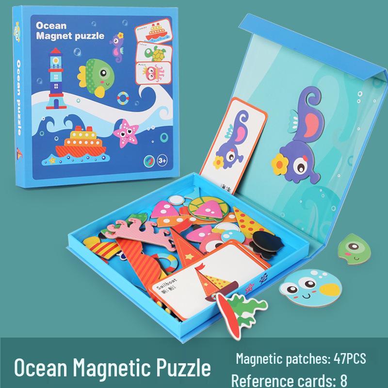 Magnetic Jigsaw Puzzle: Characters & Professions Dress-up for Early Education