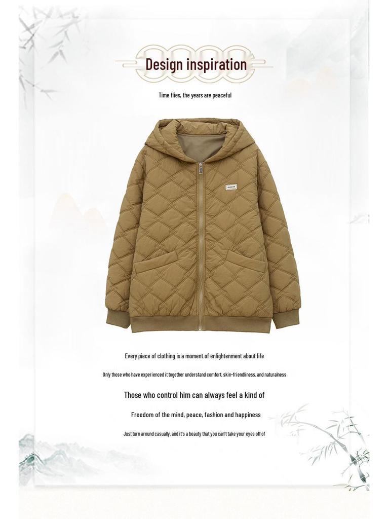 Mom's 2024 Diamond-Quilted Cotton-Padded Winter Jacket for Women - Plus Size, Loose Fit