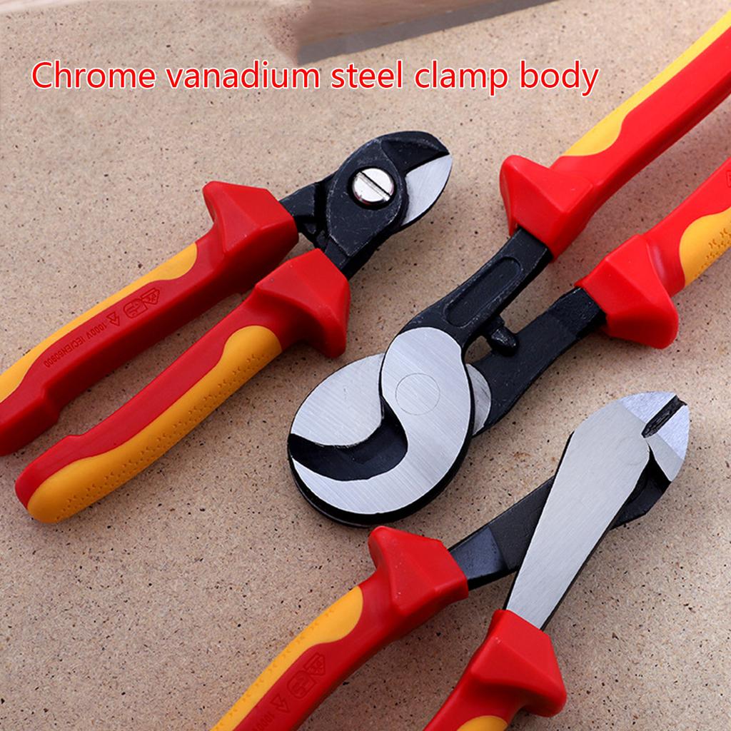 Insulated Cable Cutter Wire Stripper Electrician Shears Pliers Scissor Cutting