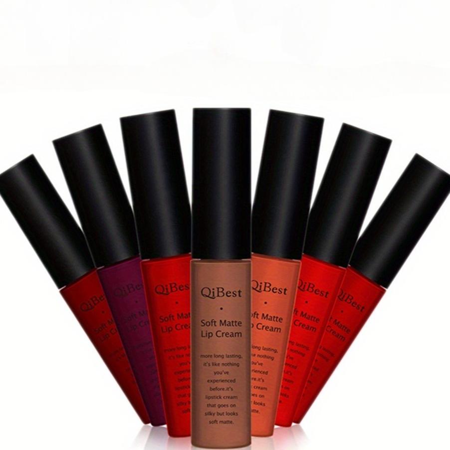 Long Lasting Liquid Lipstick in A Waterproof Matte End, Featuring A Dark Red Black, Perfect for Women'S Makeup, Including Lip Gloss and Lip Tint