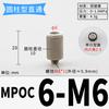 PC M3/4/5/6/8 1/8" 1/4" 3/8" BSP X 3 4 6 8 10mm Tube Brass Pneumatic Air Fittings Push In Connector For Air Compressor Cylinder