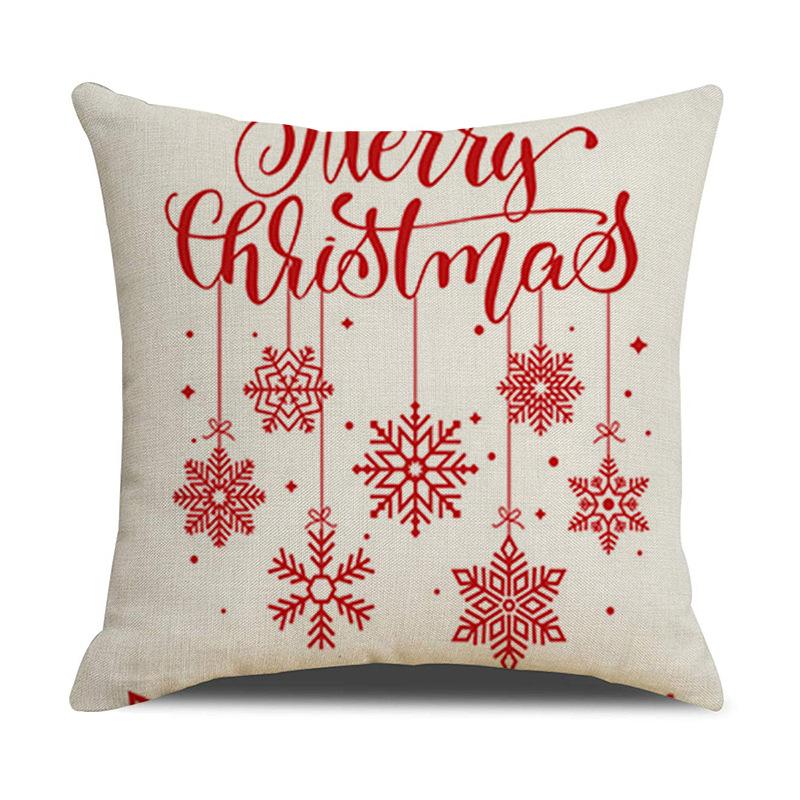 Nordische Weihnachtskissenhülle Schneeflocke Weihnachtsbaum Heimbedarf Sofa Schlafzimmer Lendenkissen