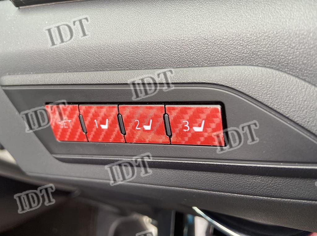 IDT 30 Series Alphard Vellfire Red Carbon Interior Sheet Memory Switch Sheet Sticker Garnish