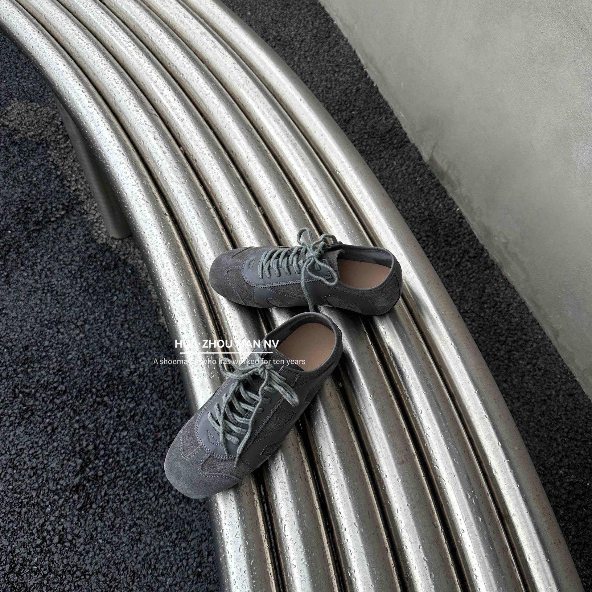 

Версия из овчины~ ретро повседневные круглый носок на шнуровке немецкие тренировочные туфли женские дышащие простые и универсальные на плоской подошве легкие новая доска sh 40