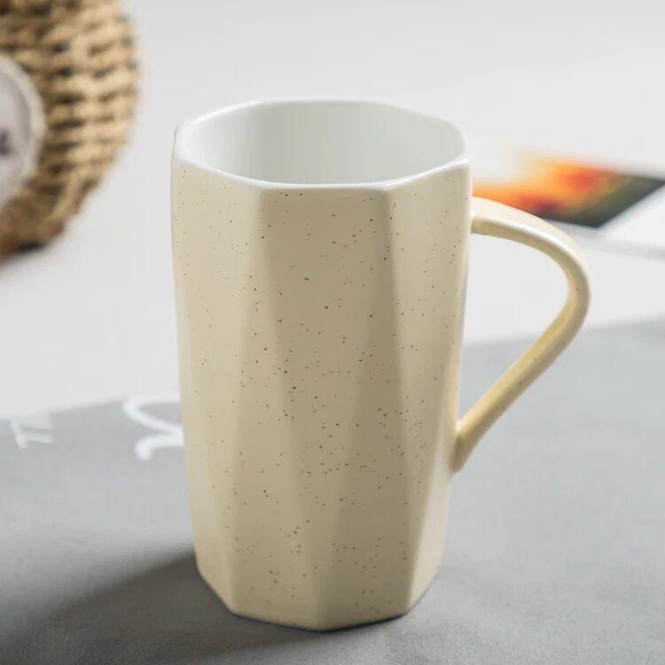 Керамическая кружка для пары  Скандинавский ромб  - Персонализированная деловая кофейная кружка с логотипом 301-400ml