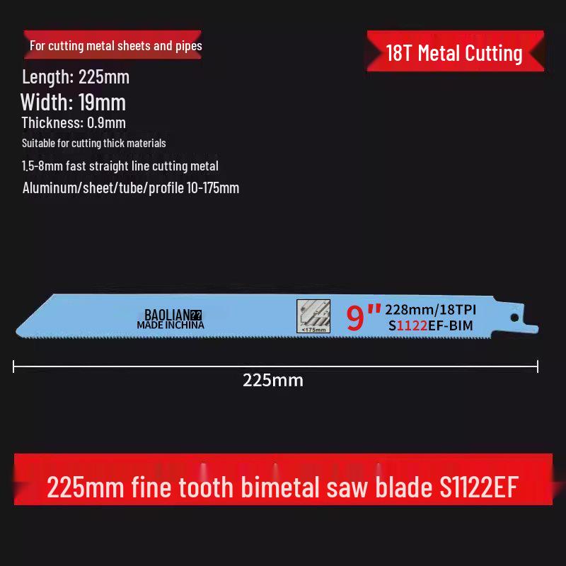 Versatile Reciprocating Saw Blade for Metal, Wood, Plastic & Aluminum with Coarse & Fine Teeth, Extended Jigsaw & Electric Saw Compatibility.