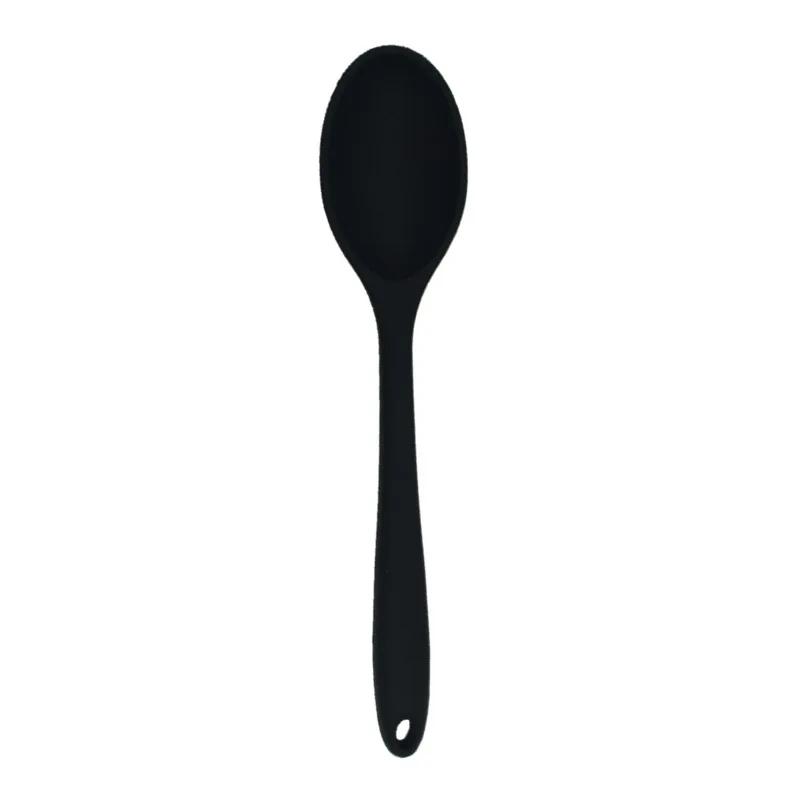 High Quality Mini Silicone Kitchenware Cooking Silicone Spoon Spatula Small Kitchen Specialty Spoons Small Dense Soup Tableware