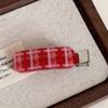Fashion Acetate Checkered Hair Side Clips Broken Hair Bangs Clips Women Girls Sweet Cute Side Clips Elegant Duckbill Clip
