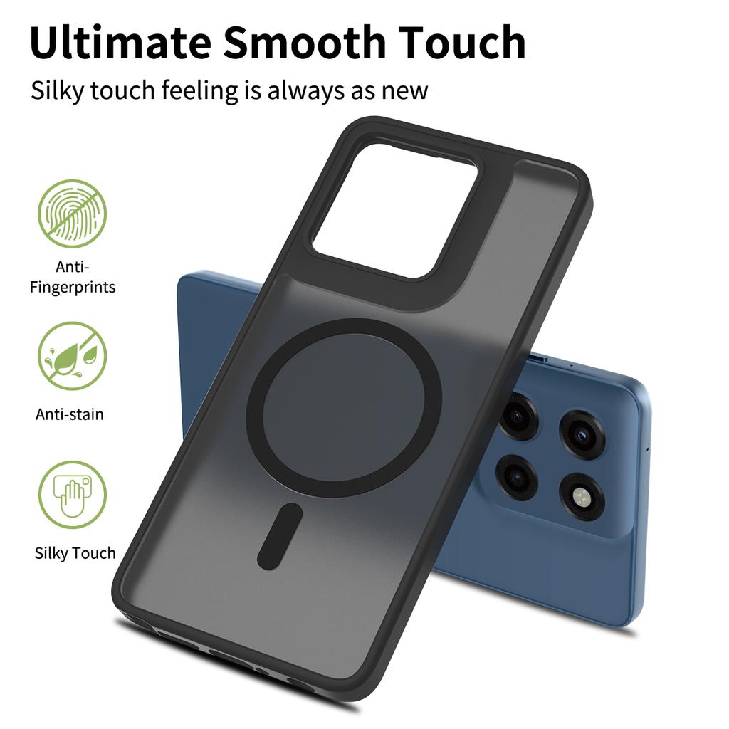 Skin Feel Magnetic Phone Case For Motorola Moto G Stylus 5G 2025 Magsafe Wireless Charging TPU Frame Hard Plastic Back Cover