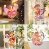 1/4Pcs Car Pendant Acrylic Scratch-Resistant Angel Heart Design Backpack Pendant Valentine Day Pendant Car Interior Accessor