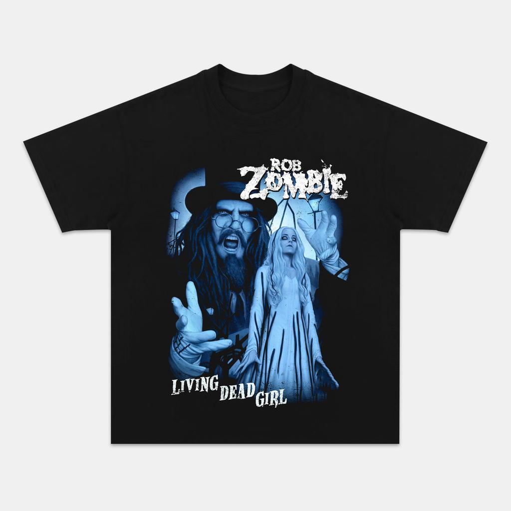 Rob Zombie Living Dead Girl Vintage Graphic TShirt Unisex Women Casual Cotton Streetwear Fans Top