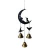 Witch Hat Halloween Moon Wind Chime Retro Hanging Bell Ornament Creative Garden Patio Decor  Home