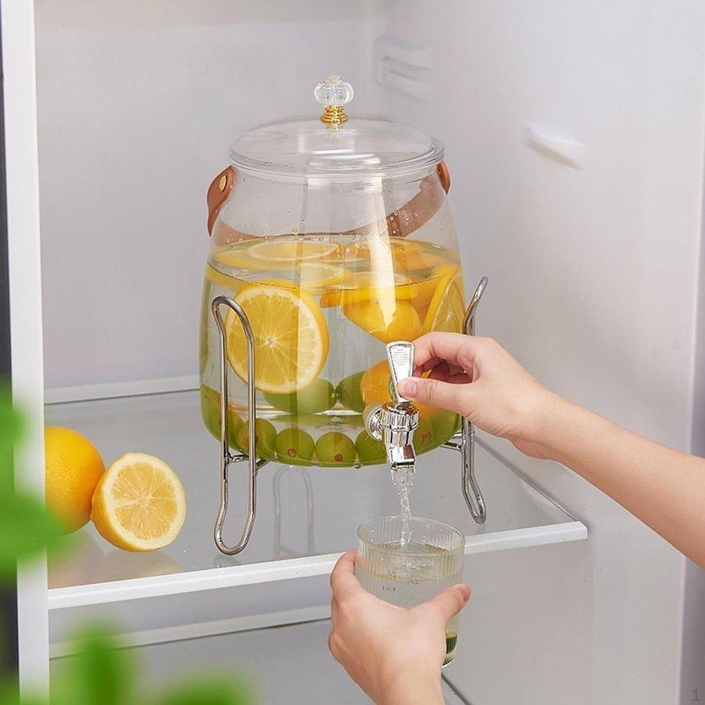 Getränkespender Kaltwasserkessel mit Wasserhahn, tragbarer Griff Limonadensaft Wasserkrug